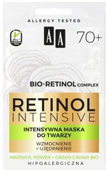 AA Retinol Intensive 70+ intensywna maska do twarzy wzmocnienie+ujędrnienie 2x5 ml