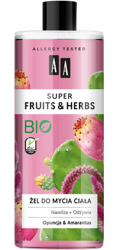 AA Super Fruits&Herbs żel do mycia ciała opuncja/amarantus 500ml