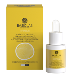 BasicLab Antyoksydacyjne serum regenerujące Odżywienie i wygładzenie 15ml