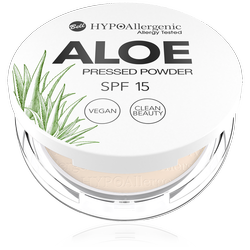 Bell Hypoallergenic Aloe Pressed Powder SPF 15 hypoalergiczny puder matująco-ochronny do twarzy 01 Cream 5g