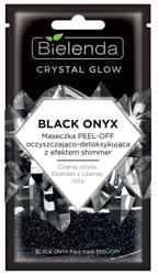 Bielenda Crystal Glow Black Onyx maseczka peel-off oczyszczająco detoksykująca z efektem shimmer 8g