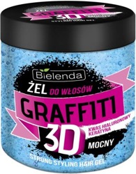 Bielenda GRAFFITI 3D Żel do włosów z kwasem hialuronowym i keratyną MOCNY 250ml