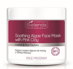Bielenda Professional Kojąca maska algowa do twarzy z różową glinką 160g