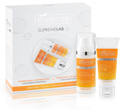 Bielenda Professional SupremeLab Energy Boost Zestaw kosmetyków do pielęgnacji twarzy Krem z witaminą C 50ml + Rozjaśniająca maseczka z witaminą C 70ml