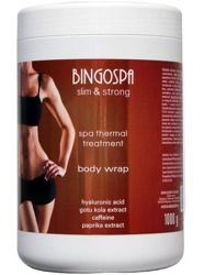BingoSpa spa thermal treatment body wrap Termiczny zabieg SPA z kwasem hialuronowym, ekstraktem z Gotu Kola, kofeiną i aromatem paprykowym 1000g