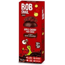 BobSnail Przekąska jabłkowo-wiśniowa w ciemnej czekoladzie 30 g