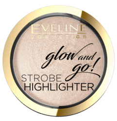 Eveline Cosmetics Glow And Go!  Wypiekany rozświetlacz 01 Champagne 8,5g