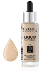 Eveline Cosmetics Liquid Control HD Matujący podkład do twarzy 015 Light Vanilla 32ml