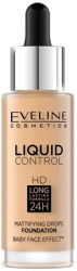 Eveline Cosmetics Liquid Control HD Matujący podkład do twarzy 016 Vanilla Beige 32ml