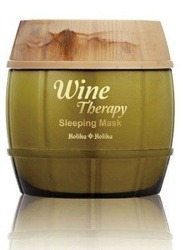 Holika Holika Wine Therapy Sleeping Mask White Wine - Całonocna maska rozjaśniająca do twarzy z ekstraktem z białego wina 120ml