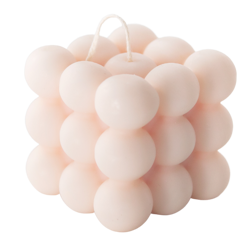 Mohani Bubble Naturalna świeca z wosku rzepakowego różowa duża 150g