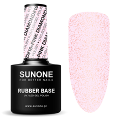 SunOne  Rubber Base Kauczukowa baza hybrydowa Pink Diamond #16 12g