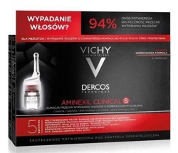 VICHY DERCOS AMINEXIL CLINICAL 5 Kuracja przeciw wypadaniu włosów dla mężczyzn 21x6ml