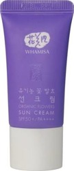 WHAMISA Organic Flowers Sun Cream SPF50 MINI Przeciwsłoneczny krem do twarzy 10g