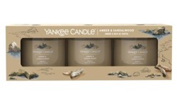 Yankee Candle Zestaw mini świec zapachowych Amber&Sandalwood 3x 37g
