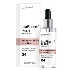 inoPharm PURE elements 10% Niacinamide +1% Zinc Normalizujące serum do twarzy 10% Niacynamid + 1% Cynk 30ml
