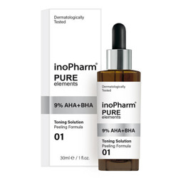 inoPharm PURE elements 9% AHA + BHA Peeling do twarzy z 9% kwasami AHA + BHA 30ml