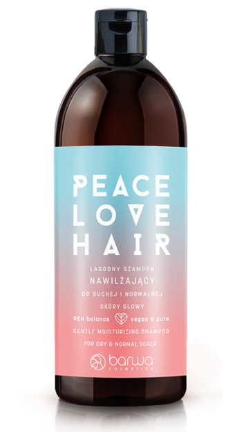 Barwa Peace Love Hair Łagodny szampon nawilżający do suchej i normalnej skóry głowy 480ml