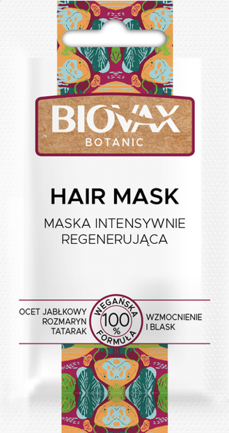 Biovax Botanic Intensywnie regenerująca maska do włosów z octem jabłkowym 20ml