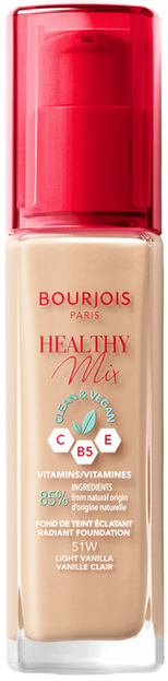 Bourjois Healthy Mix Clean&Vegan nawilżający podkład do twarzy 51W 30ml