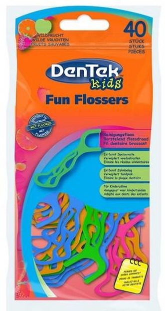 DenTek wykałaczki z nicią dla dzieci Fun Flosser 40szt.