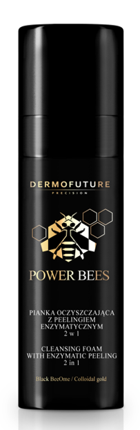 DermoFuture Power Bees Pianka oczyszczająca z peelingiem enzymatycznym 2w1 150ml