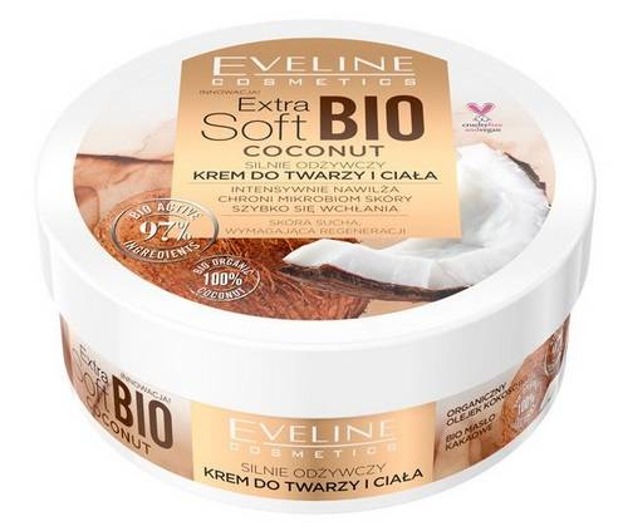 Eveline Cosmetics ExtraSoft Krem bioCoconut Odżywczy 200ml