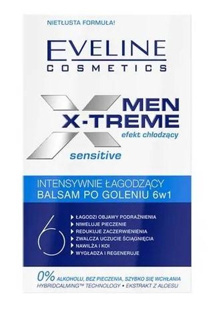 Eveline Cosmetics Men X-treme 6w1 Intensywnie łagodzący balsam po goleniu 100ml