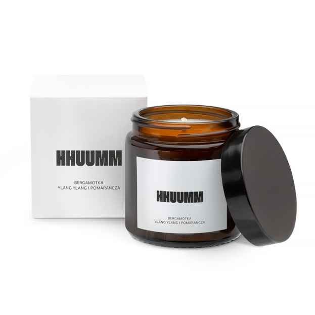 HHUUMM naturalna świeca sojowa Bergamotka, Ylang Ylang, Pomarańcza 120ml