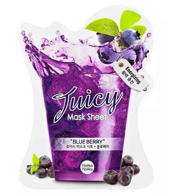 Holika Holika Juicy Mask Sheet energetyzująca maska w płachcie Blueberry