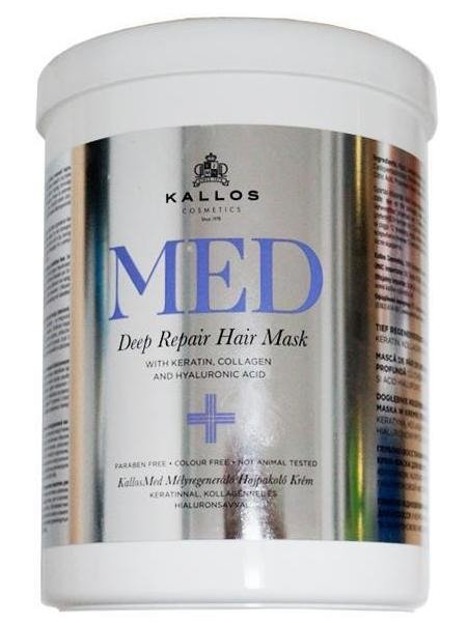 Kallos MED Deep Repair Hair Mask - Regenerująca maska do włosów 1000ml