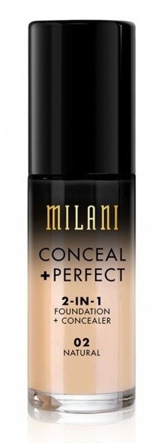 Milani Conceal+Perfect 2in1 Foundation+Concealer - Podkład kryjący o właściwościach korektora 02 Natural