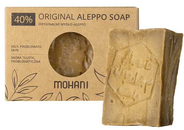 Mohani Bio Original Aleppo Soap 40% oryginalne mydło aleppo oliwkowo-laurowe 185g