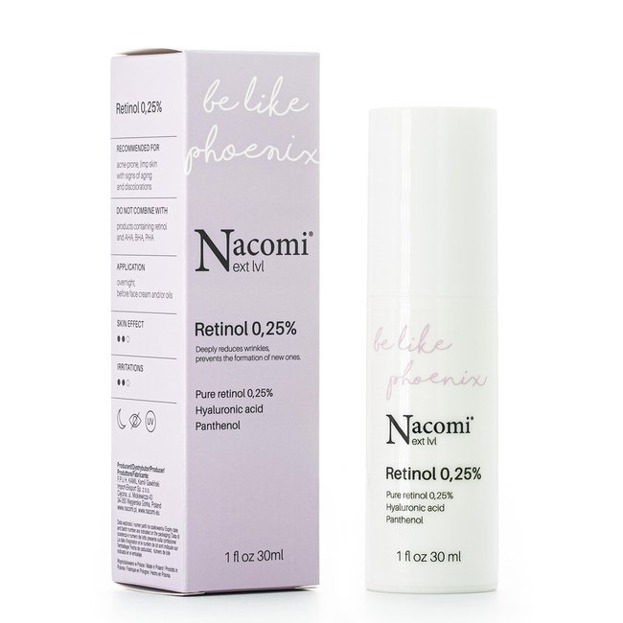 Nacomi Next Level Be Like Phoenix Retinol 0,25% Serum do twarzy z retinolem 0,25% 30ml