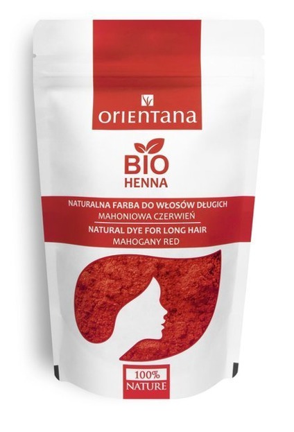 Orientana Bio henna do włosów mahoniowa czerwień 50g 