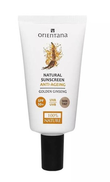 Orientana Natural Sunscreen Naturalny krem do twarzy SPF50+ UVA/UVB z pigmentem 50ml