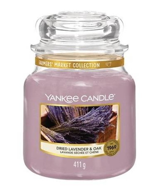 Yankee Candle Świeca zapachowa Słoik średni Dried Lavender&Oak  411g