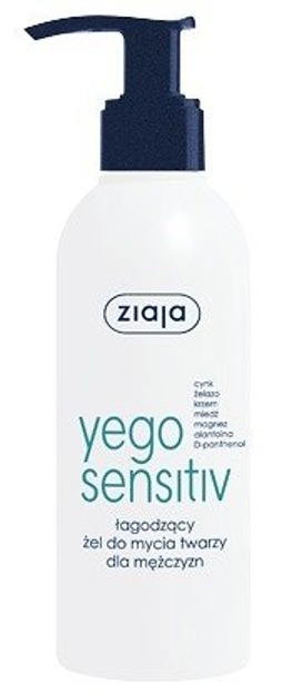 Ziaja Yego Sensitive Łagodzący żel do mycia twarzy dla mężczyzn 200ml