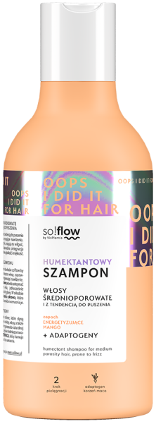so!flow Humektantowy szampon włosy średnioporowate i z tendencją do puszenia 400ml